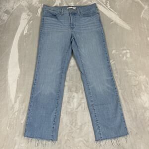 Levis Jeans‎ Womens 29 Light Wash Denim 314 Shaping Straight Crop Cutoff Stretch